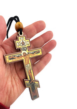 Load image into Gallery viewer, Three Bar Cross Small Decoupage, For Car Room, Prayer Save Us on The Back