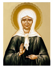 Load image into Gallery viewer, Traveling Icon Diptych Saint Matrona & Saint Xenia for Travel - Leatherette Case (3 7/8")