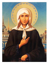 Load image into Gallery viewer, Traveling Icon Diptych Saint Matrona & Saint Xenia for Travel - Leatherette Case (3 7/8")