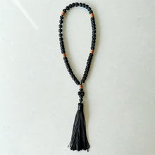Load image into Gallery viewer, 50 Knot Hand Tied Prayer Rope Carved Wooden Beads