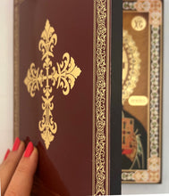 Load image into Gallery viewer, Icon Diptych - Christ The Teacher and Virgin of Kazan With Cross on the Front & Back 8"