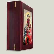 Load image into Gallery viewer, Our Lady of Czestochowa Wall Hanging or Table Icon Box- For Rosary, Prayer Ropes, Beads, Jewelry Prayer Cards Anything Sacred 7 1/2 Inch