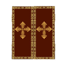 Load image into Gallery viewer, Madonna and Child in Blue Triptych With Archangels Michael and Gabriel - Gold Foil