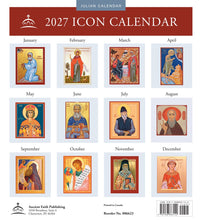 Load image into Gallery viewer, 2027 Icon Calendar: Saints for Various Needs(Julian version, old calendar)
