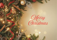 Load image into Gallery viewer, Merry Christmas (2026), pack of fifteen 5" x 7" Christmas cards and 15 envelopes
