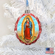 Load image into Gallery viewer, Lady of Guadalupe Mercury Glass Ornament by G. DeBrekht
