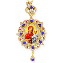 Load image into Gallery viewer, Framed Icon Pendant Ornament Theotokos Virgin of Don
