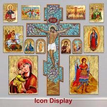 Load image into Gallery viewer, Lady of Guadalupe Wooden Gold Plated Religious Christian Sacred Icon

