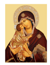 Load image into Gallery viewer, Virgin of Don - Travel Prayer Book - Traveling Faith: Virgin Mary Icon with Prayer in Leatherette Wallet Case
