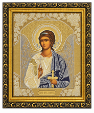 Load image into Gallery viewer, Guardian Angel Orthodox Christian Icon Framed Under Glass 8 1/2" Tall
