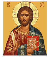 Load image into Gallery viewer, Travel Prayer Book - Traveling Faith: Christ Icon with Prayer in Leatherette Wallet Case
