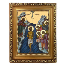 Load image into Gallery viewer, Baptism of Christ - Gilded - Byzantine Greek Icon
