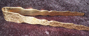 Brass Engraved Coal Tongs