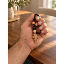 Load image into Gallery viewer, Wooden Prayer Beads 33 Beads With Three Bar Cross - For Jesus Prayer  - Chotki Byzantine Cross
