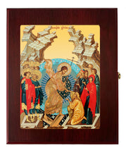 Load image into Gallery viewer, Resurrection Icon  Icon Framed in WALL Hanging Or TABLE  Box - Prayer Ropes, Beads, Jewelry Prayer Cards Anything Sacred - Catholic Orthodox icon  Icon 7 1/2 Inch
