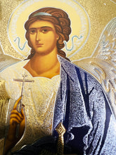 Load image into Gallery viewer, Guardian Angel Orthodox Christian Icon Framed Under Glass 8 1/2" Tall
