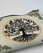 Load image into Gallery viewer, Set of 2 - Tree of Life Pouch With Wooden Prayer Beads 33 Beads - 2 Sided Tapestry  Keepsake Pouch
