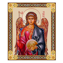 Load image into Gallery viewer, Archangel Raphael Gold Foil Mini Wooden Icon
