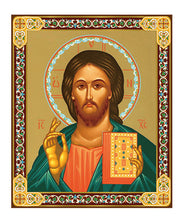 Load image into Gallery viewer, JC26-XL Christ The Teacher - Gold Foil Wooden Icon 9 3/8"x8" inch, Wall Hanging &amp; Standing
