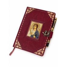 Load image into Gallery viewer, Guardian Angel Prayer Journal with Pen Christian Religious Gift Gratitude Notebook– PU Leather  - 8 7/8"x5 8/8"

