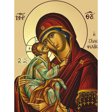 Load image into Gallery viewer, Traveling Icon Diptych - Prayer Book - Nativity of Christ  &amp; Virgin Mary
