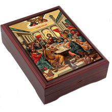 Load image into Gallery viewer, Wooden Icon Box - Mystical Supper Icon
