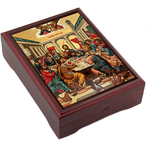 Wooden Icon Box - Mystical Supper Icon