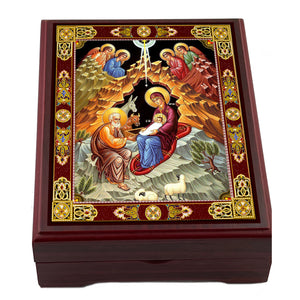 Wooden Icon Box - Nativity of Christ