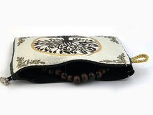 Load image into Gallery viewer, Set of 2 - Tree of Life Pouch With Wooden Prayer Beads 33 Beads - 2 Sided Tapestry  Keepsake Pouch
