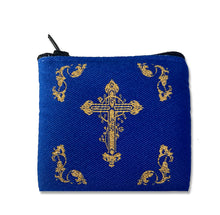 Load image into Gallery viewer, Small Three Bar Barred Sterling Silver 925 Orthodox Cross Pendant  1" Including Bail - Perfect Size as Baptismal Cross - Comes with Tapestry Pouch
