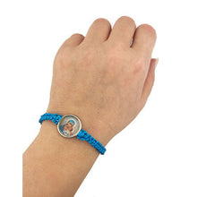 Load image into Gallery viewer, Virgin Mary Prayer Bracelet Hand Made in Lebanon - Blue - Adjustable Fits All
