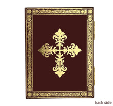 Load image into Gallery viewer, Icon Diptych - Christ The Teacher and Perpetual Help - Gold Foil 3 1/4 Inch tall
