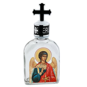 Holy Water Bottle - Glass - Guardian Angel - 5 inch