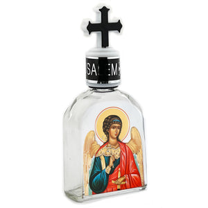 Holy Water Bottle - Glass - Guardian Angel - 5 inch