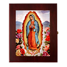 Load image into Gallery viewer, Our Lady of Guadalupe Icon Framed in WALL Hanging Or TABLE  Box - Prayer Ropes, Beads, Jewelry Prayer Cards Anything Sacred - Catholic Orthodox icon  Icon 7 1/2 Inch
