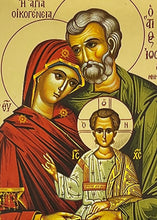 Load image into Gallery viewer, Nativity &amp; Holy Family Greek  Icon Diptych Byzantine Gold Foil Icons - Traveling Faith with Prayer in Leatherette Wallet Case

