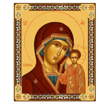 Load image into Gallery viewer, JC169-XL Virgin of Kazan - Gold Foil Wooden Icon 9 3/8"x8" inch, Wall Hanging &amp; Standing
