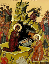 Load image into Gallery viewer, Traveling Icon Diptych - Prayer Book - Nativity of Christ  &amp; Christ The Teacher

