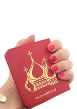 Load image into Gallery viewer, Virgin of Don - Travel Prayer Book - Traveling Faith: Virgin Mary Icon with Prayer in Leatherette Wallet Case
