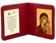 Load image into Gallery viewer, Virgin of Kazan - Travel Prayer Book - Traveling Faith: Virgin Mary Icon with Prayer in Leatherette Wallet Case
