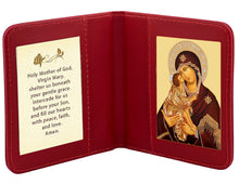 Load image into Gallery viewer, Virgin of Don - Travel Prayer Book - Traveling Faith: Virgin Mary Icon with Prayer in Leatherette Wallet Case
