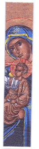 Orthodox Woven Bookmark Theotokos in Blue