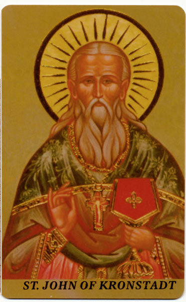 #1013 Orthodox Prayer Card St. John of Kronstadt