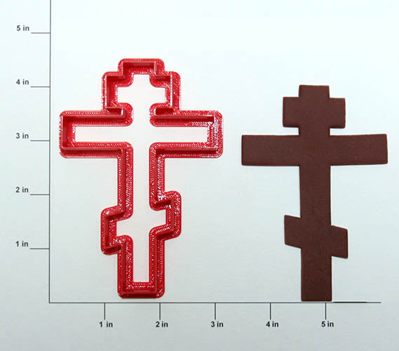 Orthodox Three Bar Cross Cookie Cutter