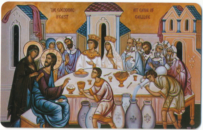 #954 Orthodox Prayer Card Wedding at Cana