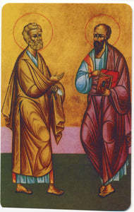 #983  Orthodox Prayer Card Sts. Peter and Paul