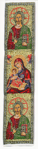 Orthodox Woven Bookmark Christ Theotokos