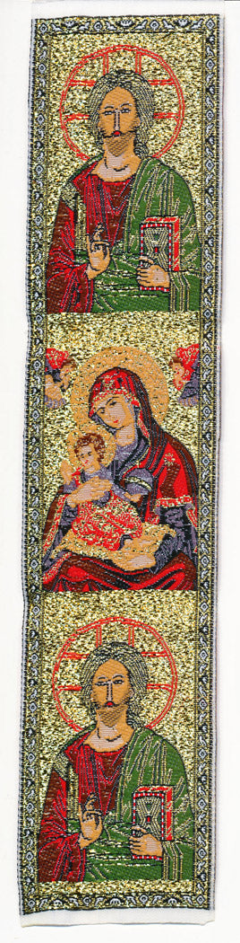 Orthodox Woven Bookmark Christ Theotokos