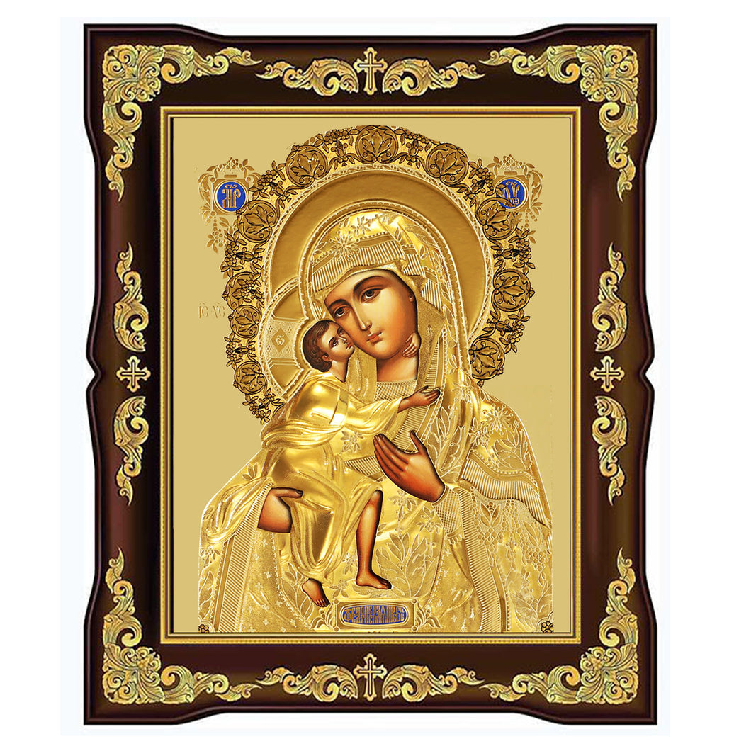Framed Virgin Mary Feodorovskaya Icon of the Mother of God 8