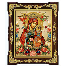 Load image into Gallery viewer, Framed Virgin Mary Unfading Bloom - Crowned Virgin Mary and Christ 8&quot; x 10&quot;
